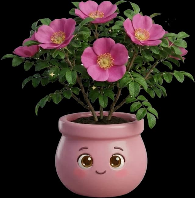 Rose sauvage en fleur